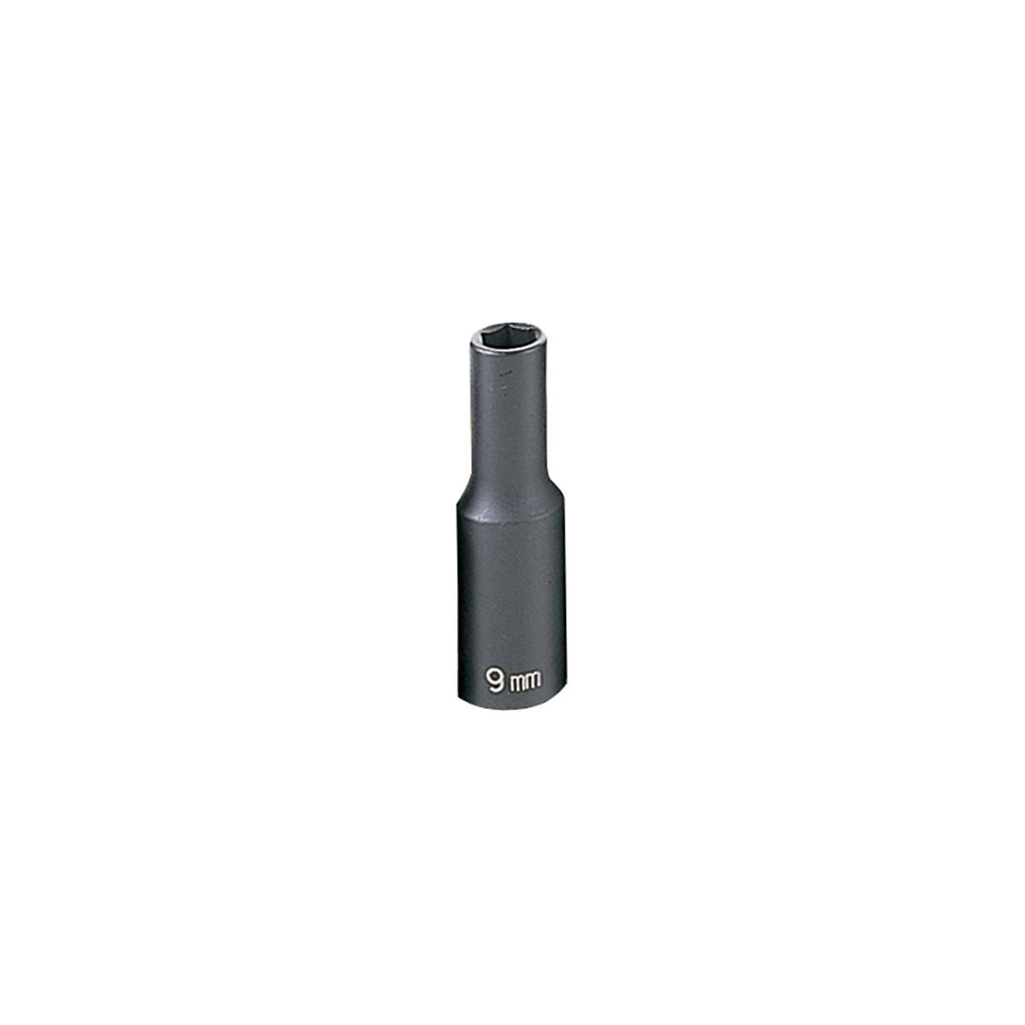 Grey Pneumatic Impact Socket — 8mm, 3/8in. Drive, 6-Point, Deep, Model# GRE1009MD